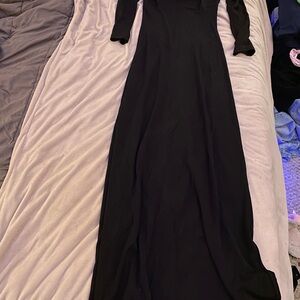 Elegant Black Long Sleeve Dress